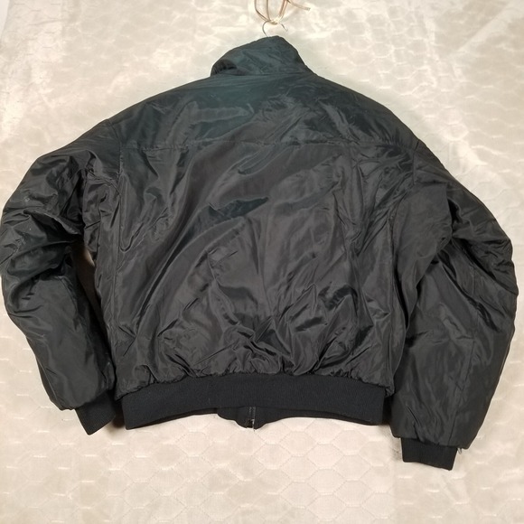 VTG Columbia Sportswear Puffer Jacket Reversible Black Blue Sz Medium - Picture 7 of 10